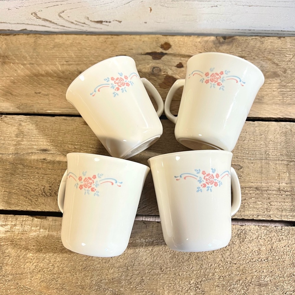 Vintage corelle Corning mugs English breakfast replacement cups